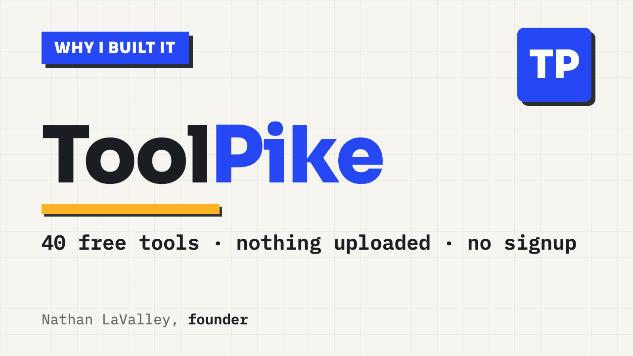 Why I built ToolPike